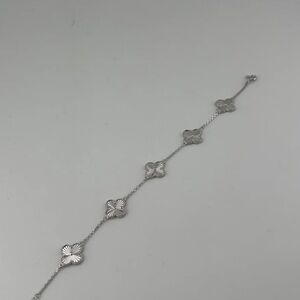 Silver 5 Clover Bracelet
